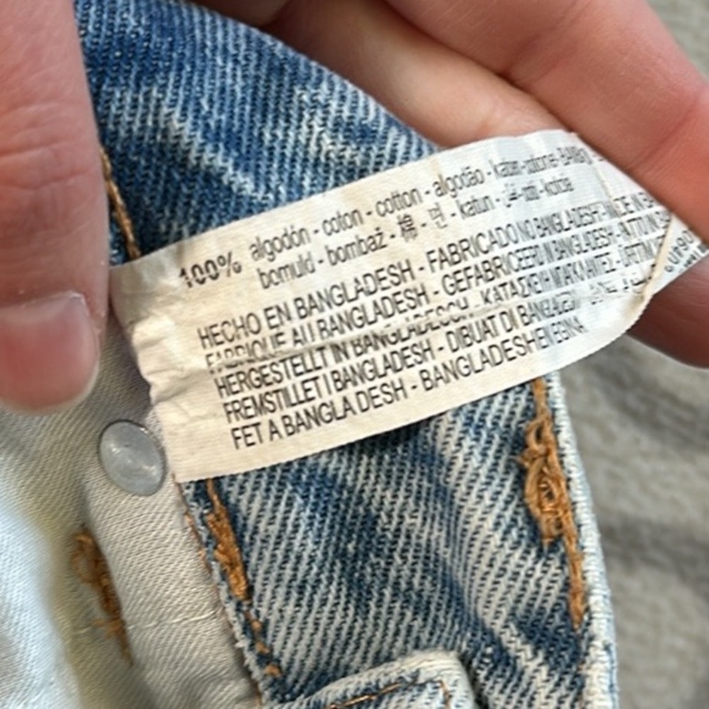 Zara Wide Leg Distressed Light Wash Jeans - Picture 4 of 4